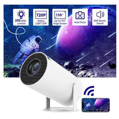 Portable Projector Small Straight Projector For Home Use 180 Degrees Projection Angle Automatic Focus Home Video Projector Je-tech