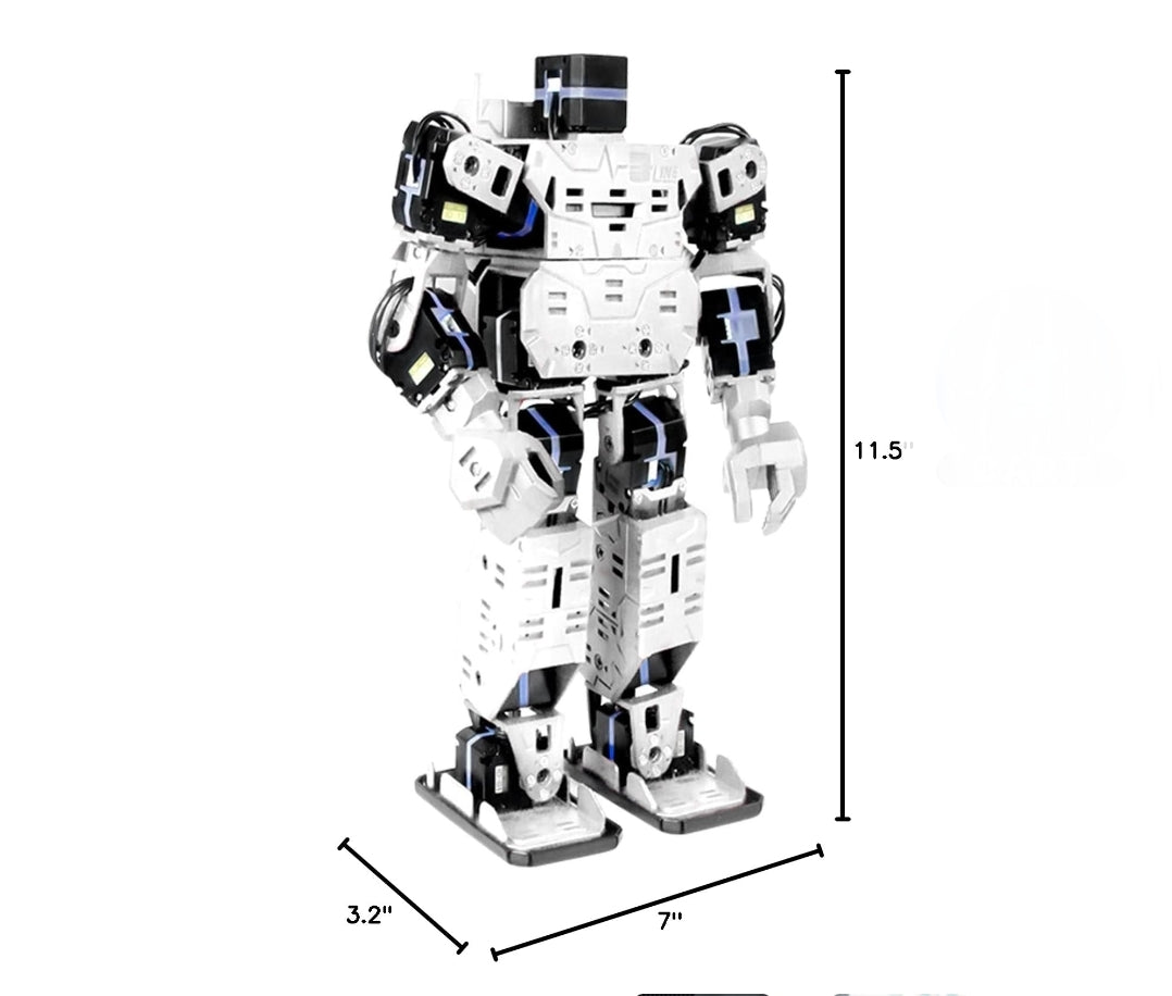 Pre-order now Smart Humanoid Robot, Boxing Football Dancing Robot, Graphical Programmable with Phone and Windows PC App, DIY Armored RC Robot with servo Lights, Project for Teens and Adults(White,black) Je-tech
