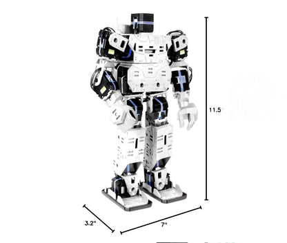 Pre-order now Smart Humanoid Robot, Boxing Football Dancing Robot, Graphical Programmable with Phone and Windows PC App, DIY Armored RC Robot with servo Lights, Project for Teens and Adults(White,black) Je-tech